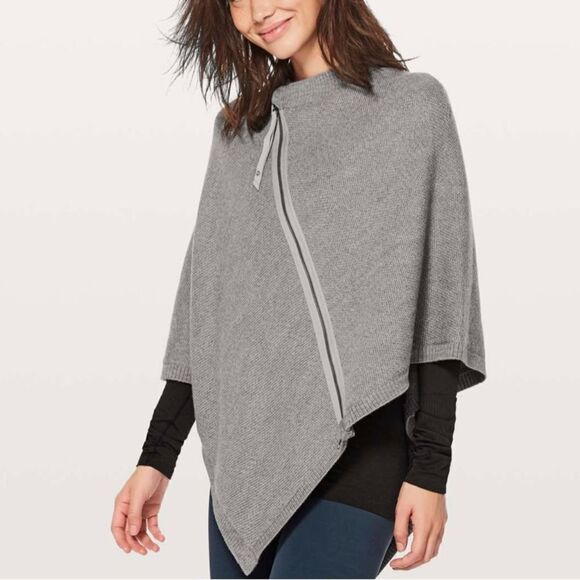 lululemon athletica Sweaters - Lululemon on the go merino wool poncho cape One Size